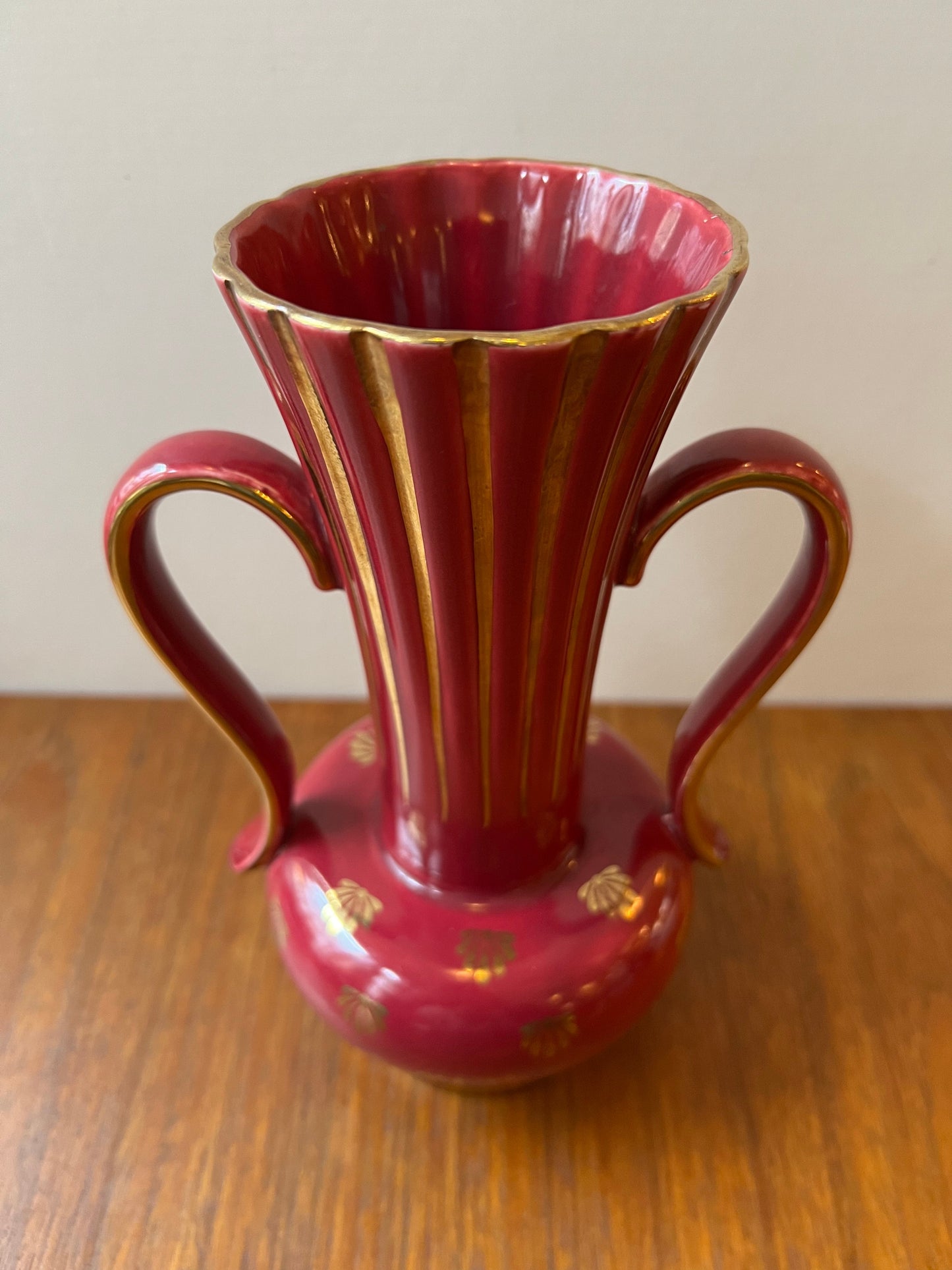 Vase Red Ruby Gefle