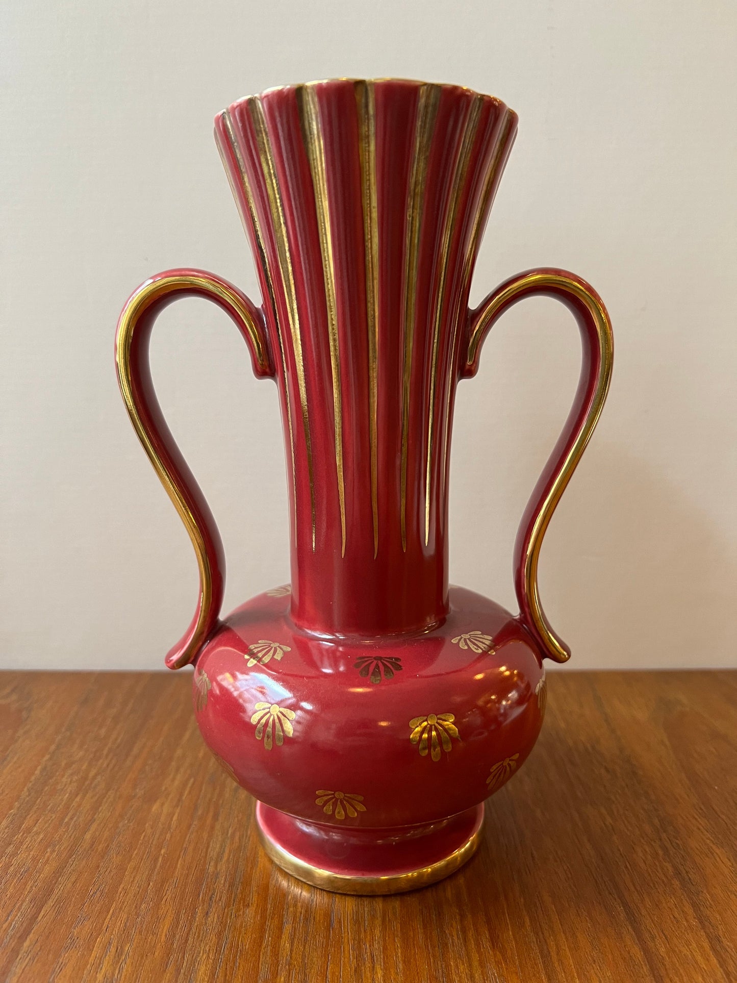 Vase Red Ruby Gefle