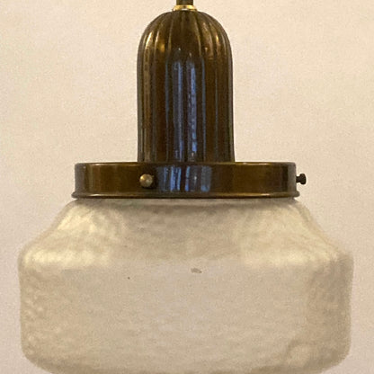 シーリングランプ ガラス＆真鍮 1920～30年代