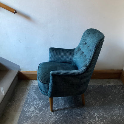 Carl Malmsten fåtölj Husmor Nyklädd