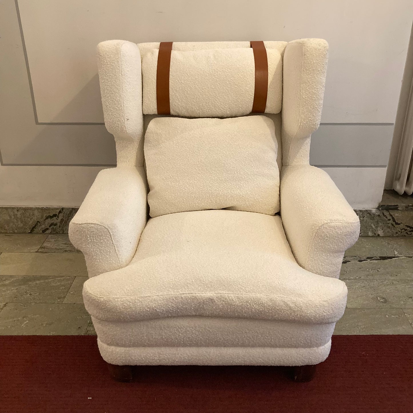 Manhattan fåtölj Sven Wincrantz Nyklädd bouclé