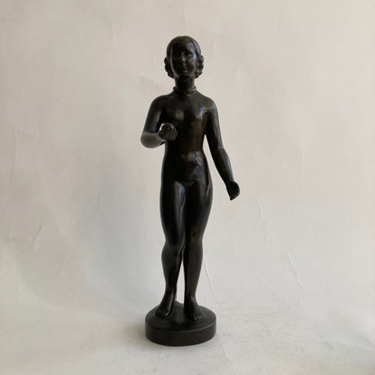 Skulptur discometall Just Andersen 1930-tal