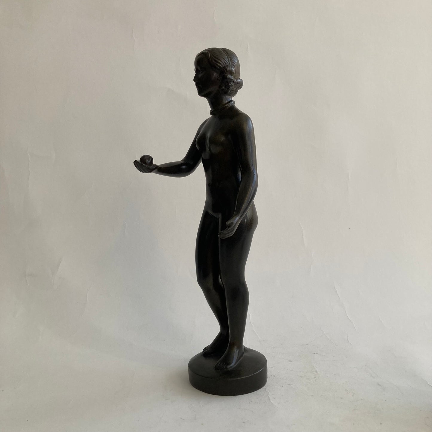 Skulptur discometall Just Andersen 1930-tal