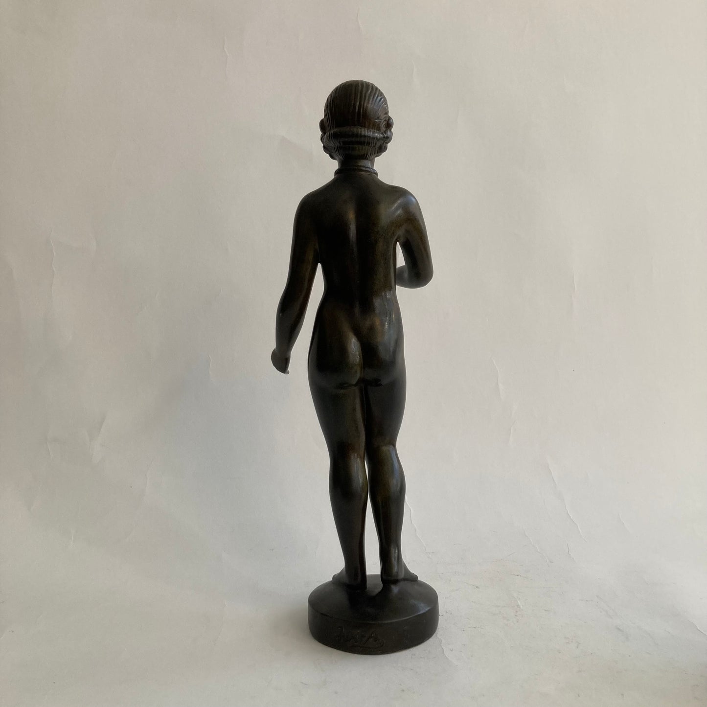 Skulptur discometall Just Andersen 1930-tal