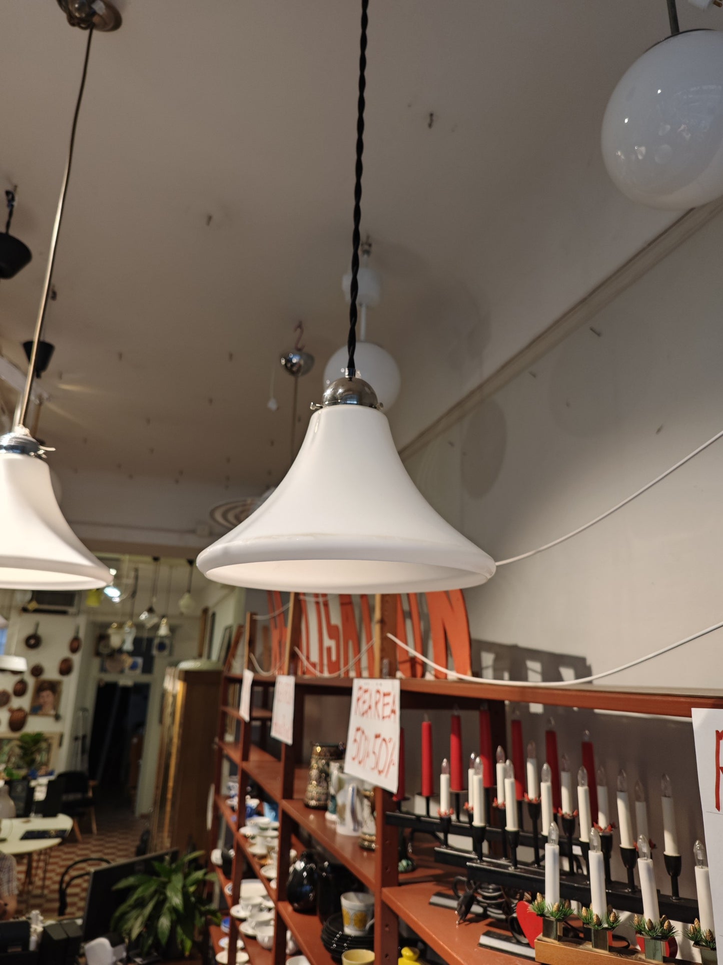 Taklampa 60-tal i glas