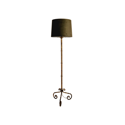 Floor lamp patinated iron 1920s New electric