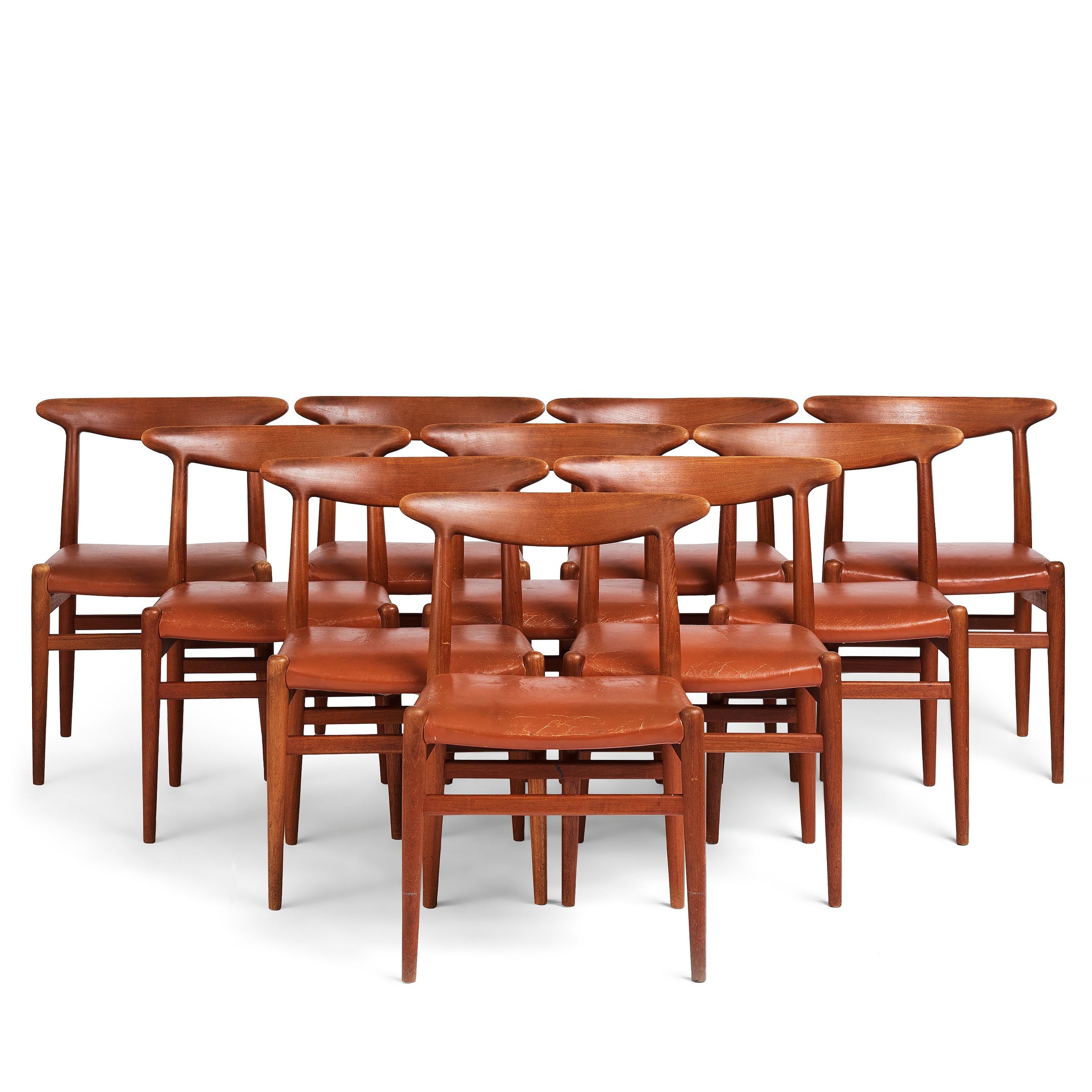 Hans Wegner 8 styck stolar W2 C M Madsen