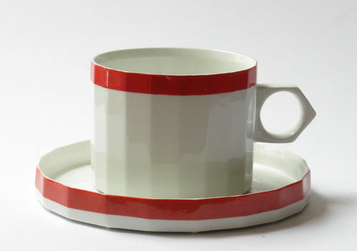 Coffee Cup RÃ¶d Kant by Gustavsberg. First year of production 1968.