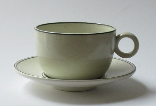 Coffee cup and tea cup "Birka" by Gustavsberg. First year of production 1973. Coffee cup out of stock.