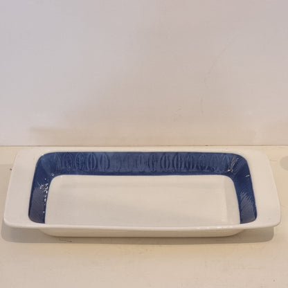 Serving platter Koka Blue Hertha Bengtsson Rörstrand 39.5cm x 18.5cm