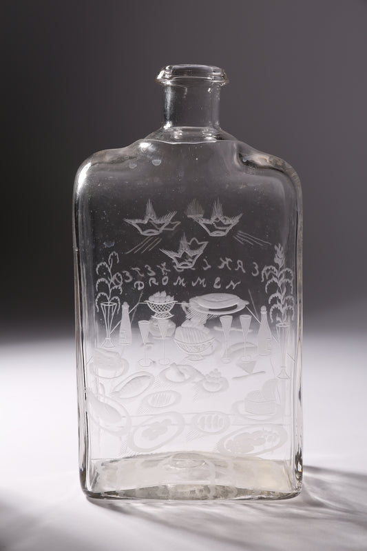 Graverad flaska Sverige 1920-tal