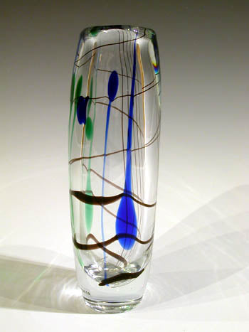 Kosta Abstracta vase. H: 29cm/11