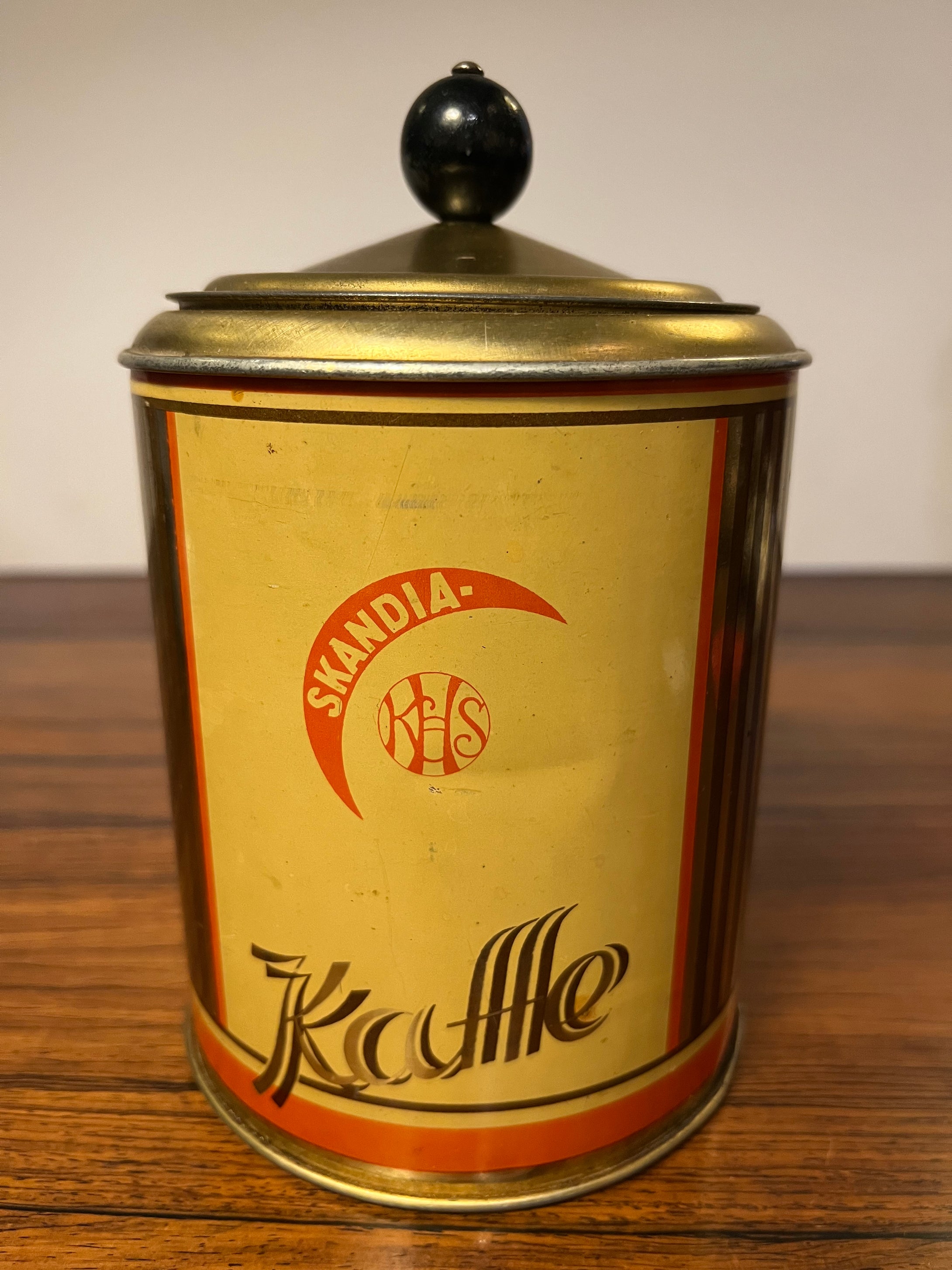 Plåtburk Skandia-kaffe 1920-30 tal