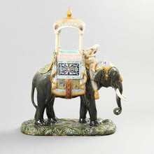 Load image into Gallery viewer, Elefant Skulptur Rörstrand Majolika 1880-tal
