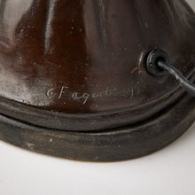 Ladda upp bild till gallerivisning, Carl Fagerberg bordslampa brons Herman Bergman
