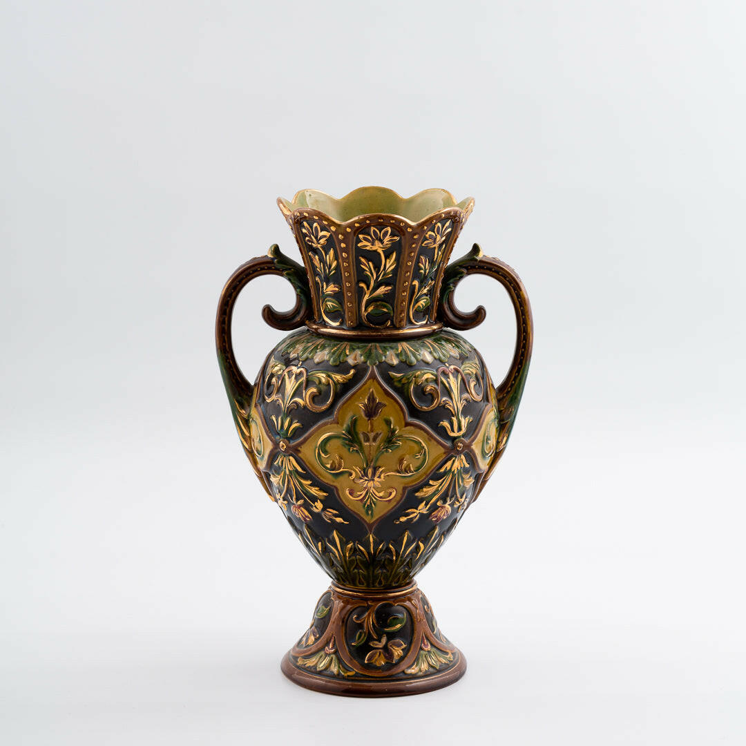 ロールストランド マジョリカ花瓶 1880年代